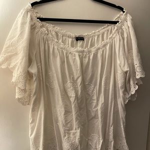 Layne Bryant off the shoulder top